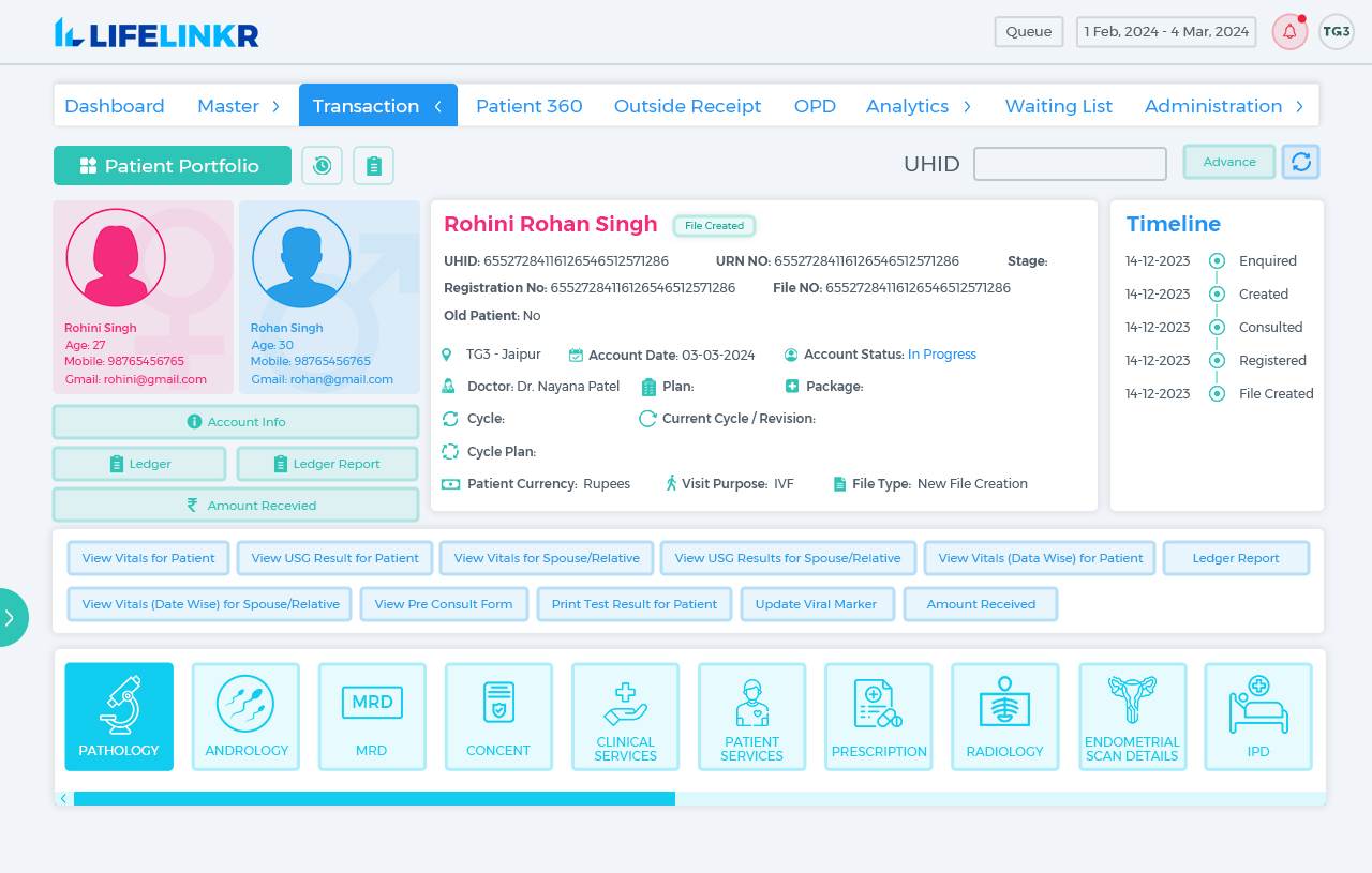 LifeLinkr Patient Portfolio LifeLinkr Patient Portfolio